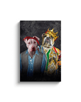 '2Paw And Notorious D.O.G.' Personalized 2 Pet Canvas