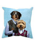 'Step Doggo & Doggette' Personalized 2 Pet Throw Pillow