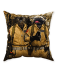 'Dog Busters' Personalized 2 Pet Throw Pillow