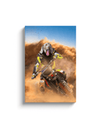 'The Motocross Rider' Personalized Pet Canvas