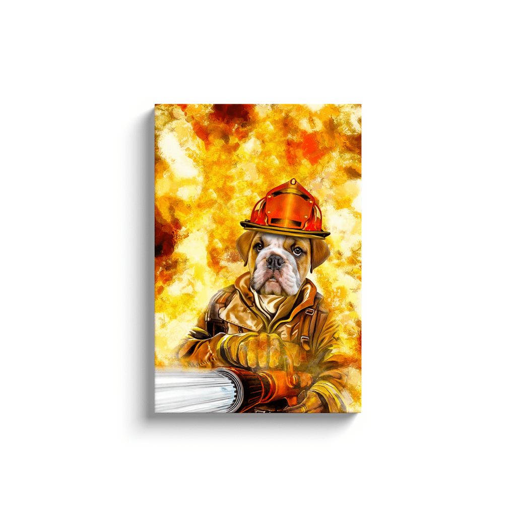 Lienzo personalizado para mascotas &#39;El Bombero&#39;