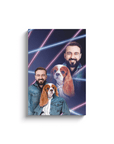 '1980s Lazer Portrait Pet(Female)/Human(Male)' Personalized Canvas