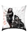 'Kiss Doggos' Personalized 2 Pet Throw Pillow