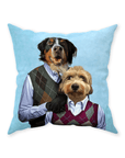 'Step Doggo & Doggette' Personalized 2 Pet Throw Pillow