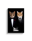 'The Catfathers' Personalized 2 Pet Canvas