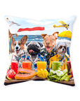 'The Beach Dogs' Personalized 4 Pet Throw Pillow