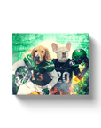 'New York Jet-Doggos' Personalized 2 Pet Canvas