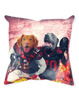 'Atlanta Doggos' Personalized 2 Pet Throw Pillow