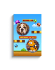 Retro Video Game Personalized Pet Canvas