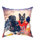 'Chicago Doggos' Personalized 2 Pet Throw Pillow