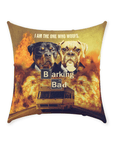 'Barking Bad' Personalized 2 Pet Throw Pillow