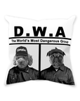 'D.W.A (Doggos with Attitude)' Personalized 2 Pet Throw Pillow