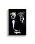 Lienzo personalizado para 2 mascotas 'The Dogfathers'