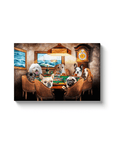 'The Poker Players' Personalized 7 Pet Canvas