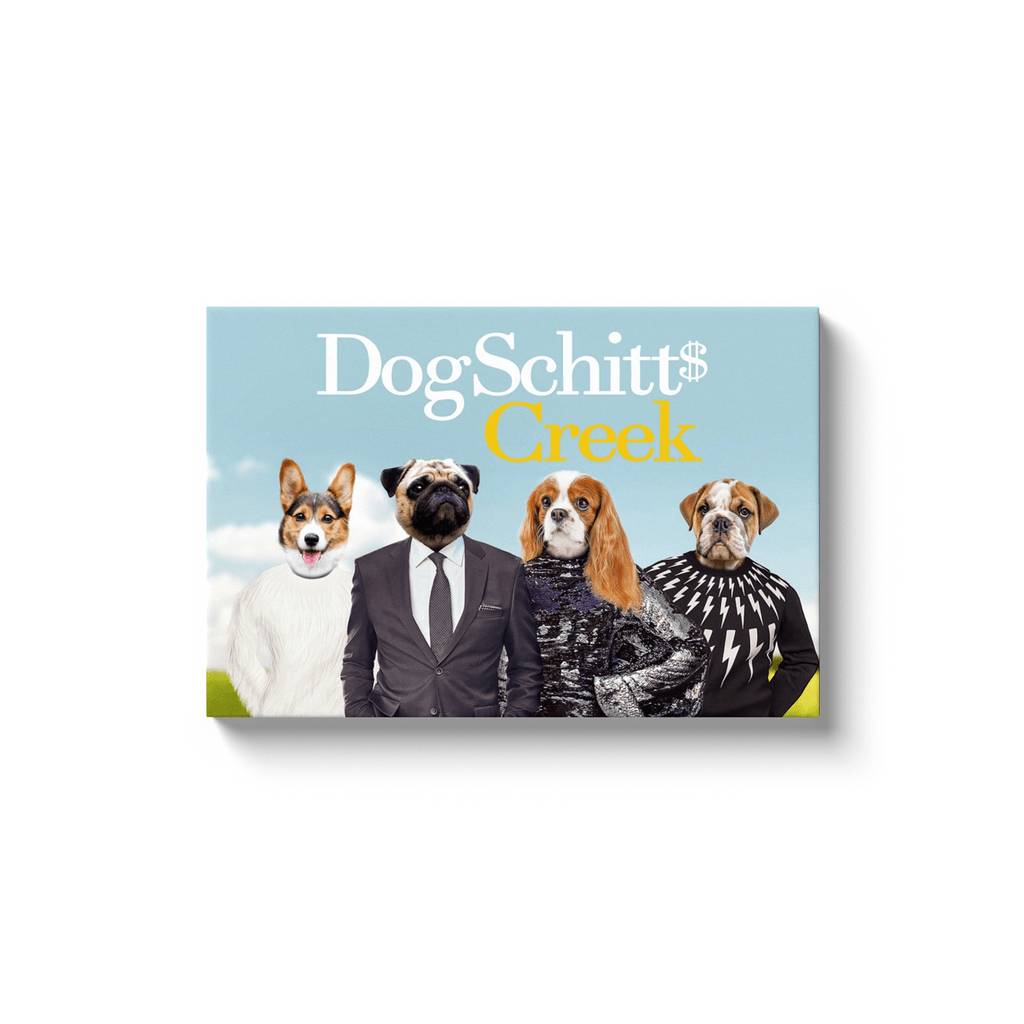 Lienzo personalizado para 4 mascotas &#39;DogSchitt&#39;s Creek&#39;