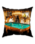 Cojín personalizado para 5 mascotas 'The Pool Players'