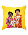 'The Doggo Beatles' Personalized 2 Pet Throw Pillow