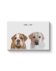 Personalized Modern 2 Pet Canvas