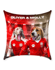 'Denmark Doggos' Personalized 2 Pet Throw Pillow