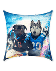 'Carolina Doggos' Personalized 2 Pet Throw Pillow