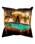 'The Pool Players' Personalized 5 Pet Throw Pillow