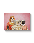 'The Royal Ladies' Personalized 3 Pet Canvas