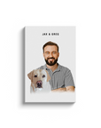 Personalized Modern Pet & Human Canvas