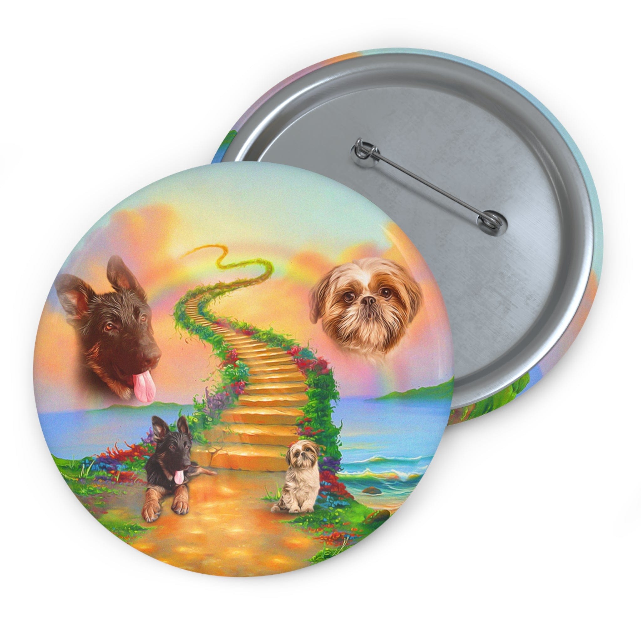 Pin personalizado The Rainbow Bridge (1 - 3 mascotas)